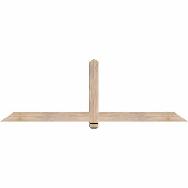 Ekena Millwork Eugene Smooth Timber Gable Bracket, Douglas Fir, 72"W x 24"H x 3 1/2"D x 3 1/2"F, 8/12 Pitch GBW072X24X0404EUG00SDF - main